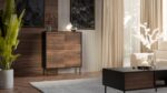 Cama 4D CORTINA chest of drawers 102x40x118 black/walnut - Image 3