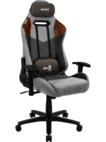 Aerocool Duke AeroSuede Fabric Gaming Chair with Adjustable Arms Black / Brown / Gray