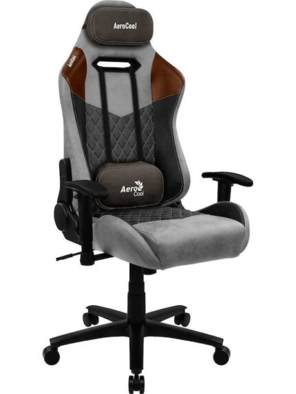 Aerocool Duke AeroSuede Fabric Gaming Chair with Adjustable Arms Black / Brown / Gray