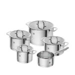 Zwilling J.A. Henckels True Flow Pots Set of Stainless Steel with Ceramic Coating Silver 5pcs