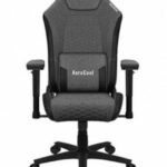 Aerocool Crown AeroWeave Fabric Gaming Chair with Adjustable Arms Ash Black