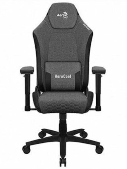 Aerocool Crown AeroWeave Fabric Gaming Chair with Adjustable Arms Ash Black