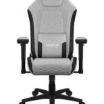 Aerocool Crown AeroWeave Fabric Gaming Chair with Adjustable Arms Ash Grey