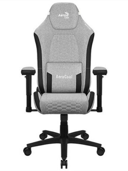 Aerocool Crown AeroWeave Fabric Gaming Chair with Adjustable Arms Ash Grey