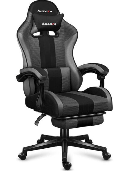Huzaro Force 4.7 Artificial Leather Gaming Chair with Footrest Grey Mesh