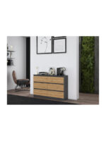 M6 Wooden Chest of Drawers with 6 Drawers ANTRACYT/ART 120x30x77cm