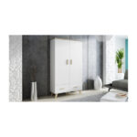 Double Door Wardrobe Lotta 2d2d White 110x50x190cm