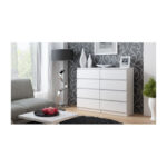 Wooden Chest of Drawers with 8 Drawers Biel 120x40x97cm
