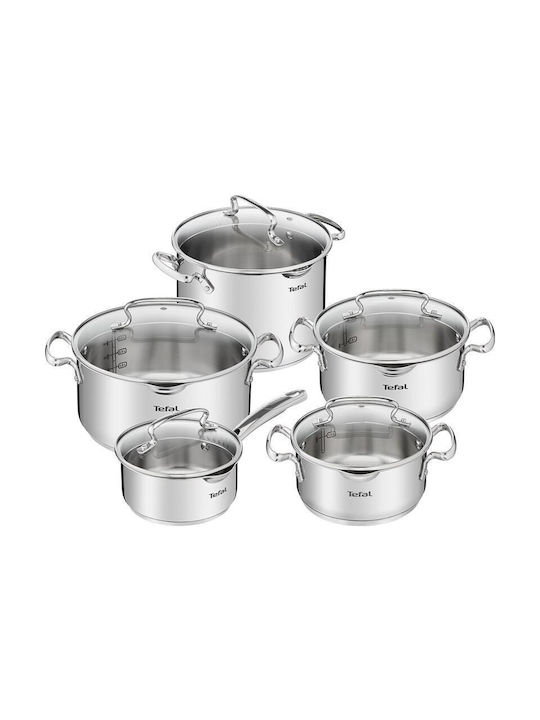 fixedratio_20240524164501_tefal_duetto_set_katsaroles_apo_anoxeidoto_atsali_g719sa74_3tmch.jpeg Tefal Duetto+ Σετ Κατσαρόλες από Ανοξείδωτο Ατσάλι Ασημί με Αντικολλητική Επίστρωση 5 Σκευών - Image 1