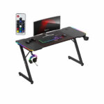 Desk Hero 3.3 RGB Wooden Black with LED 140x60x74cm