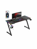 Desk Hero 3.3 RGB Wooden Black with LED 140x60x74cm