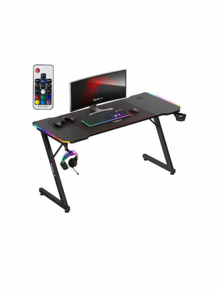 Desk Hero 3.3 RGB Wooden Black with LED 140x60x74cm