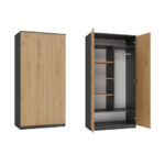 Malwa Sd-90 Anthracite Artisan Wardrobe