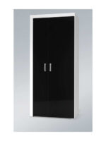 Double Door Wardrobe Samba White/black Gloss 90x55x203cm