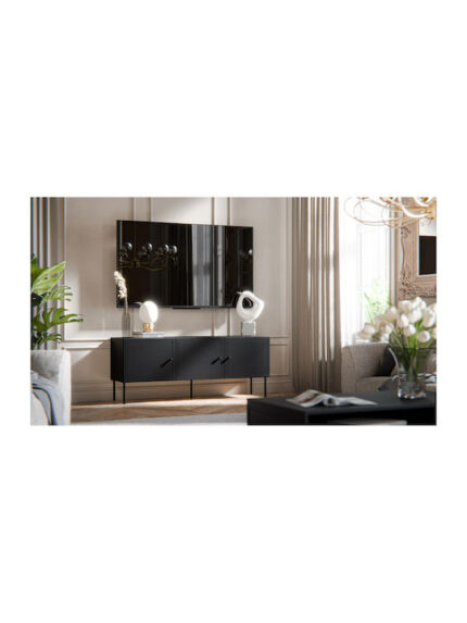 Sideboard Palazzo Wooden Black Matt 151x40x60cm