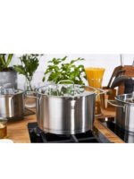 Flow Pots Set of Stainless Steel with Coating 4pcs