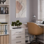 Corner Desk Dany Wooden Cashmere Beige 120x120x76cm