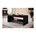 Rectangular Central Coffee Table Pafos Wooden Black M120xW60xH50cm