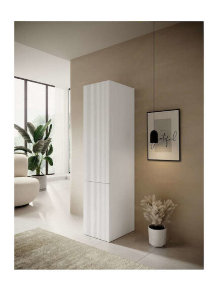Single Door Wardrobe Pafos White 45x55.5x198.5cm