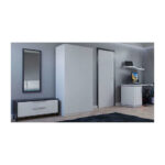Double Door Wardrobe White 90x50x180cm