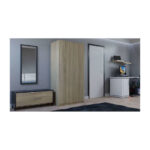 Double Door Wardrobe Sonoma Oak 90x50x180cm