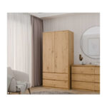 Double Door Wardrobe Oak 90x50x180cm