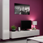 TV Stand Vigo White / White Gloss M180xD30xH40cm