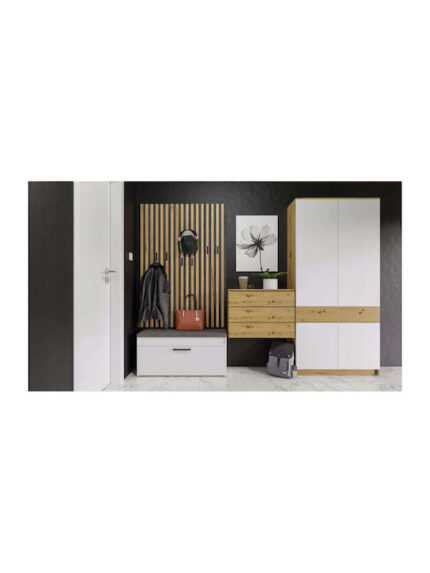 Parma Wooden Shoe Organizer White 100x35x49cm