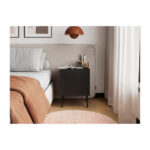 Bedside Tables Wooden Black 2 Pieces 44.5x40x59cm