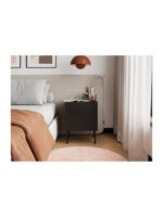 Bedside Tables Wooden Black 2 Pieces 44.5x40x59cm