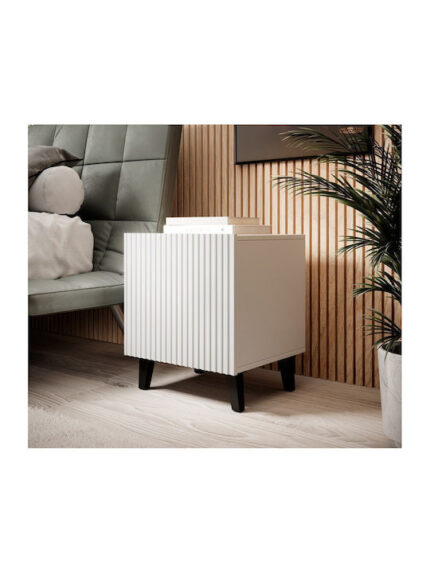 Bedside Tables Wooden White 2 Pieces 45x40x51cm