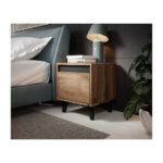 Bedside Tables Wooden Brown 2 Pieces 40x38x45cm