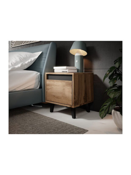 Bedside Tables Wooden Brown 2 Pieces 40x38x45cm