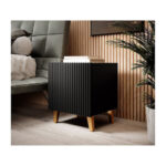 Bedside Tables Pafos Wooden Black 2 Pieces 45x40x51cm