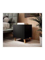 Bedside Tables Pafos Wooden Black 2 Pieces 45x40x51cm
