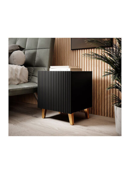 Bedside Tables Pafos Wooden Black 2 Pieces 45x40x51cm