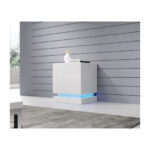 Bedside Tables Qiu Wooden White 2 Pieces 46x41.5x53cm
