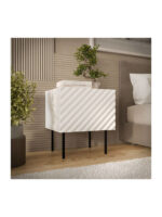 Bedside Tables Lucca Wooden White 2 Pieces 47x40x52cm