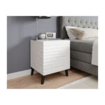 Nova Szf Wooden White Bedside Table 44x40x52cm