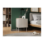 Bedside Table Isla Wooden White 44.5x40x59cm
