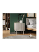 Bedside Table Isla Wooden White 44.5x40x59cm