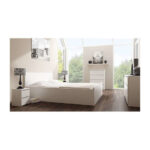 M6 Wooden Chest of Drawers with 6 Drawers White 120x30x77cm