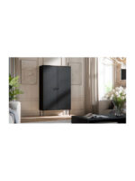 Sideboard Wooden Black 100x39x166cm