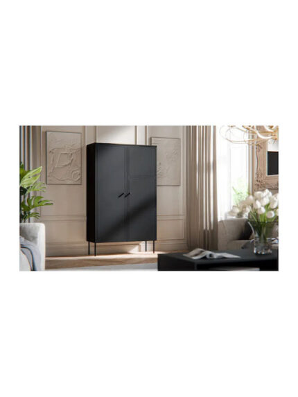 Sideboard Wooden Black 100x39x166cm