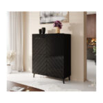 Sideboard Abeto Wooden Black 100.5x40x121.5cm