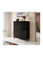 Sideboard Abeto Wooden Black 100.5x40x121.5cm
