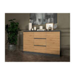 Sideboard Wooden Gray 120x40x97cm