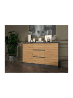 Sideboard Wooden Gray 120x40x97cm