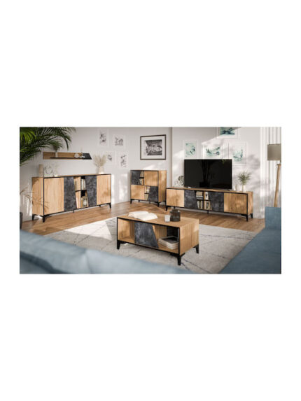 Sideboard Wooden Beige 90x38x90cm