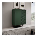 Sideboard Wooden Green 98x45x127cm